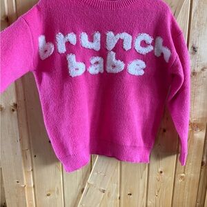 Main Strip Vibrant Pink 'Brunch Babe' Sweater